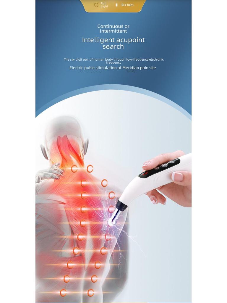 Перезаряжаемая ручка Meridian: Электронный акупунктурный массажер с интеллектуальным поиском точек акупунктуры и импульсной терапией.