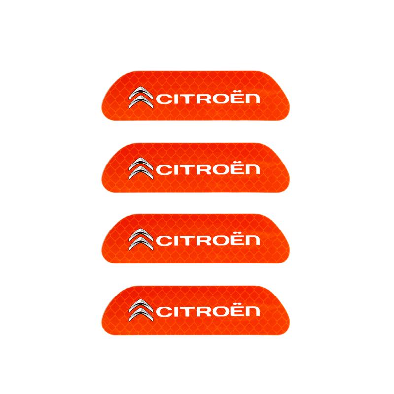 Car Door Reflective Sticker Tail Warning Sticker Auto Accessories For Citroen C5X e-C4 X e-C3 C4 C3 C5 Berlingo C-Elysee C1 C6