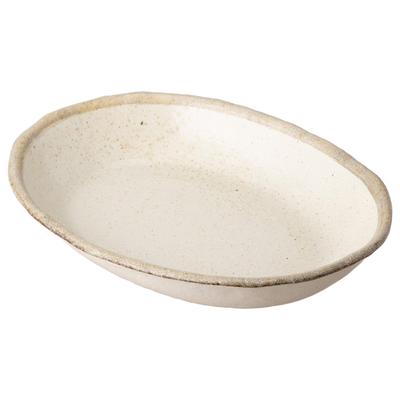 Mino Ware Белая овальная чаша Карацу (большой) К72059