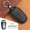 Premium Leather Key Case for Hongqi H5, HS5, HS7, and H9 - High-End Car Key Shell with Buckle