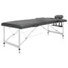VidaXL 2-zone Massage Table Aluminum Frame Anthracite 186x68cm