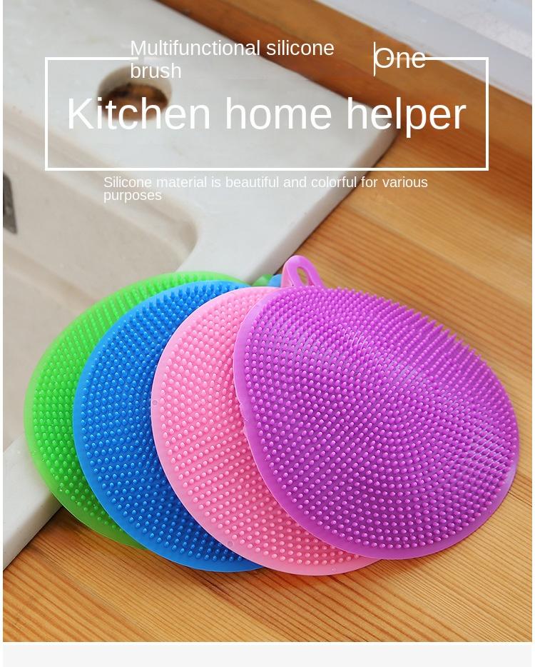 1 шт. Силиконовая щетка для мытья посуды, губка для мытья кастрюль и сковородок, силиконовая мочалка, щетки для мытья фруктов, кастрюль и сковородок, инструмент для чистки кухни