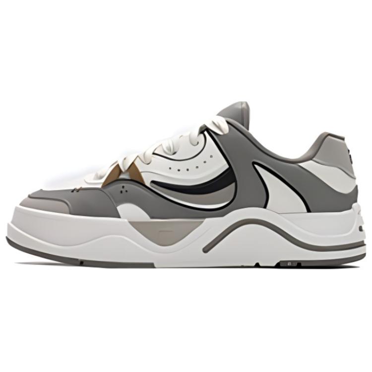 Fila Fusion 50-50 Модные Универсальные Прочные Дышащие Низкие Кеды для Скейтбординга Мужские кроссовки Белый Серый T12M412201FSE