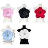 Multi Layer Soft Fabric Large Flower Brooch Stylish Breastpin for Dresses and Tops Floral Shaped Corsage Party Accessory