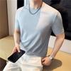 2025 Новые мужские корейские повседневные рубашки, летние мужские футболки с короткими рукавами и круглым вырезом, мужские модные удобные топы