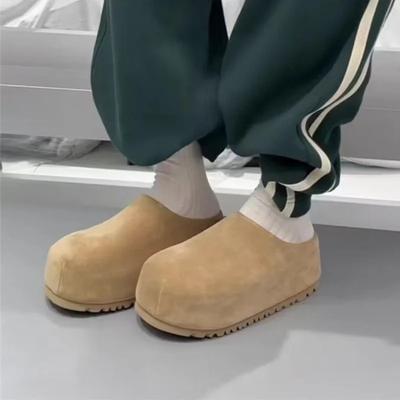 Модная обувь женская 2024 Клоги с круглым носком на платформе Слипоны На каждый день Новые летние криперы Слипоны Удобные лаконичные шлепанцы