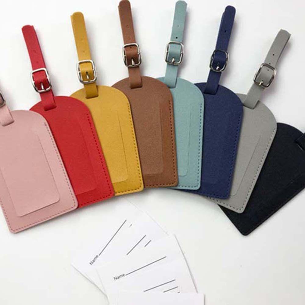 Label PU Leather Holiday Travel Airplane Suitcase Tag Boarding Pass Luggage Tag Travel Accessories