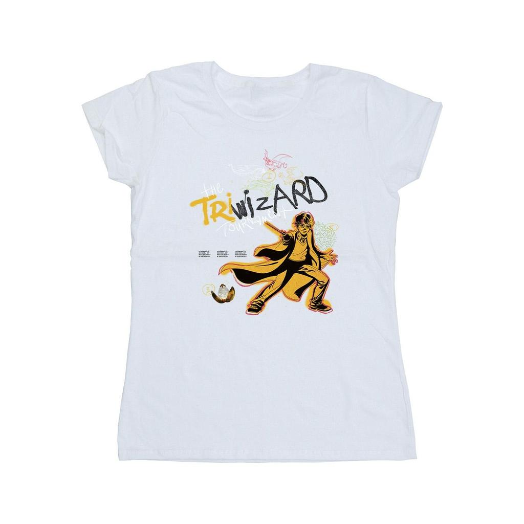 Harry Potter Womens/Ladies Triwizard Poster Cotton T-Shirt