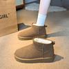 2024 Women's New Winter Snow Boots Thick-soled Design Suede Warm Season Ankle Plush Short-tube Women's Cotton Boots