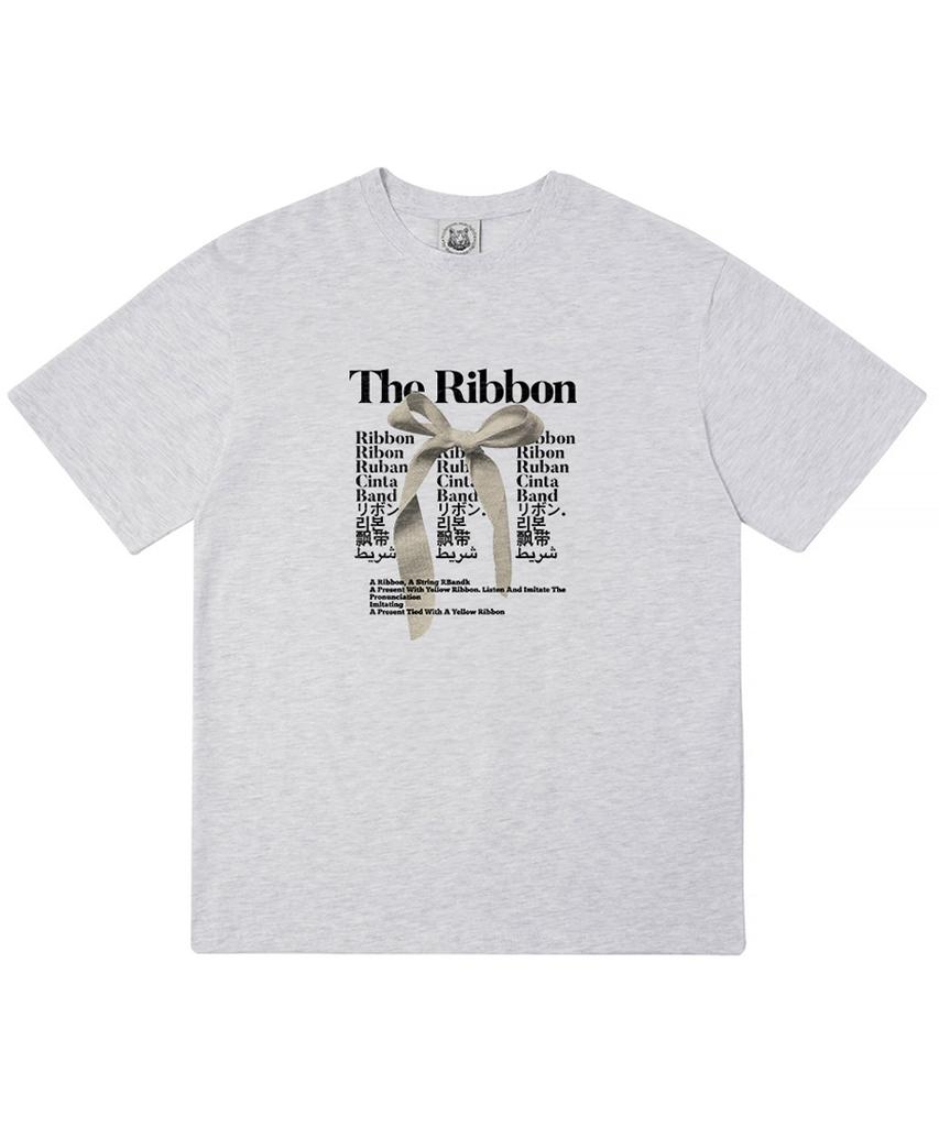 MATCHGLOBE Свободная футболка с принтом 'The Ribbon' (Светлый Меланж)