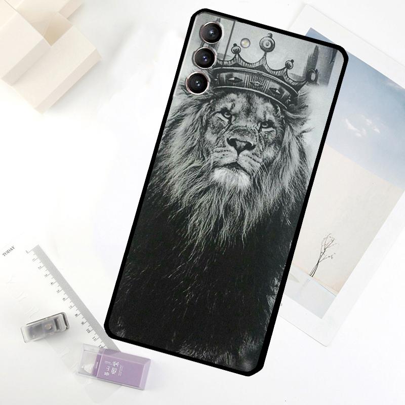 Чехол для телефона с изображением льва для Samsung Galaxy S24 FE S23 Ultra S21 S22 S25 S26 Ultra S10 Plus S20 FE