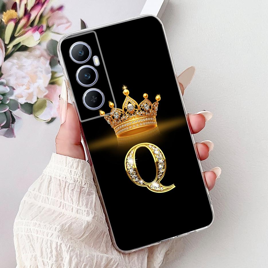 Для Realme C65 4G Чехол RMX3910 Прозрачный Силиконовый Роскошный Чехол с Буквами Мягкий Тонкий Чехол для Телефона Для Realme C65 RealmeC65 4G Fundas Оболочка