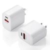 Зарядное устройство PD20W с двумя портами A+C, стандарт США, сертифицировано FCC, быстрая зарядка для iPhone и Huawei