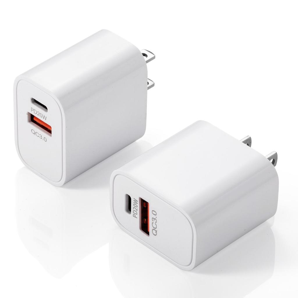 Зарядное устройство PD20W с двумя портами A+C, стандарт США, сертифицировано FCC, быстрая зарядка для iPhone и Huawei