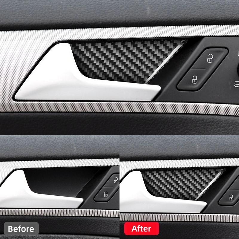 Для Volkswagen Vw Golf 7 Gti Mk7 2013- Автомобильная дверная ручка из углеродного волокна, отделка, наклейка, декоративная крышка, автомобильные аксессуары