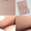 Used BVLGARI Card Case Bulgari Bulgari leather pink beige Clip type