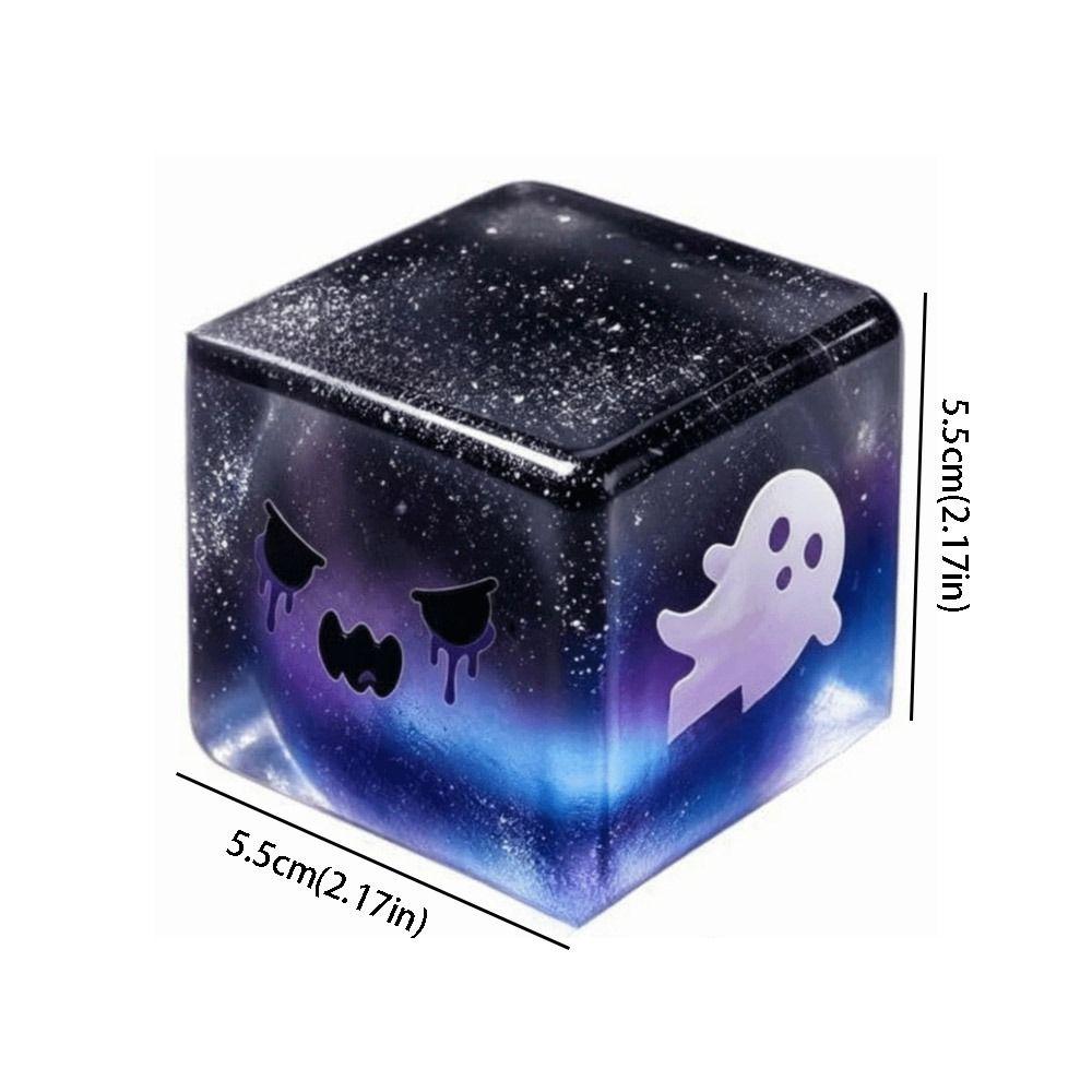 Spooky Design Fidget Toy Slow Rebound Stress Relief Toy Cube Maltose Squishy Halloween