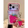 Маленькая свежая позолоченная звезда бант клубника для iphone17promax apple 16 чехол для мобильного телефона новый