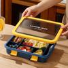 Compartment Lunch Box 1500ML Portable Bento Box Kids Students Office Bento Box with Spoon Fork Microwave Food Storage Container