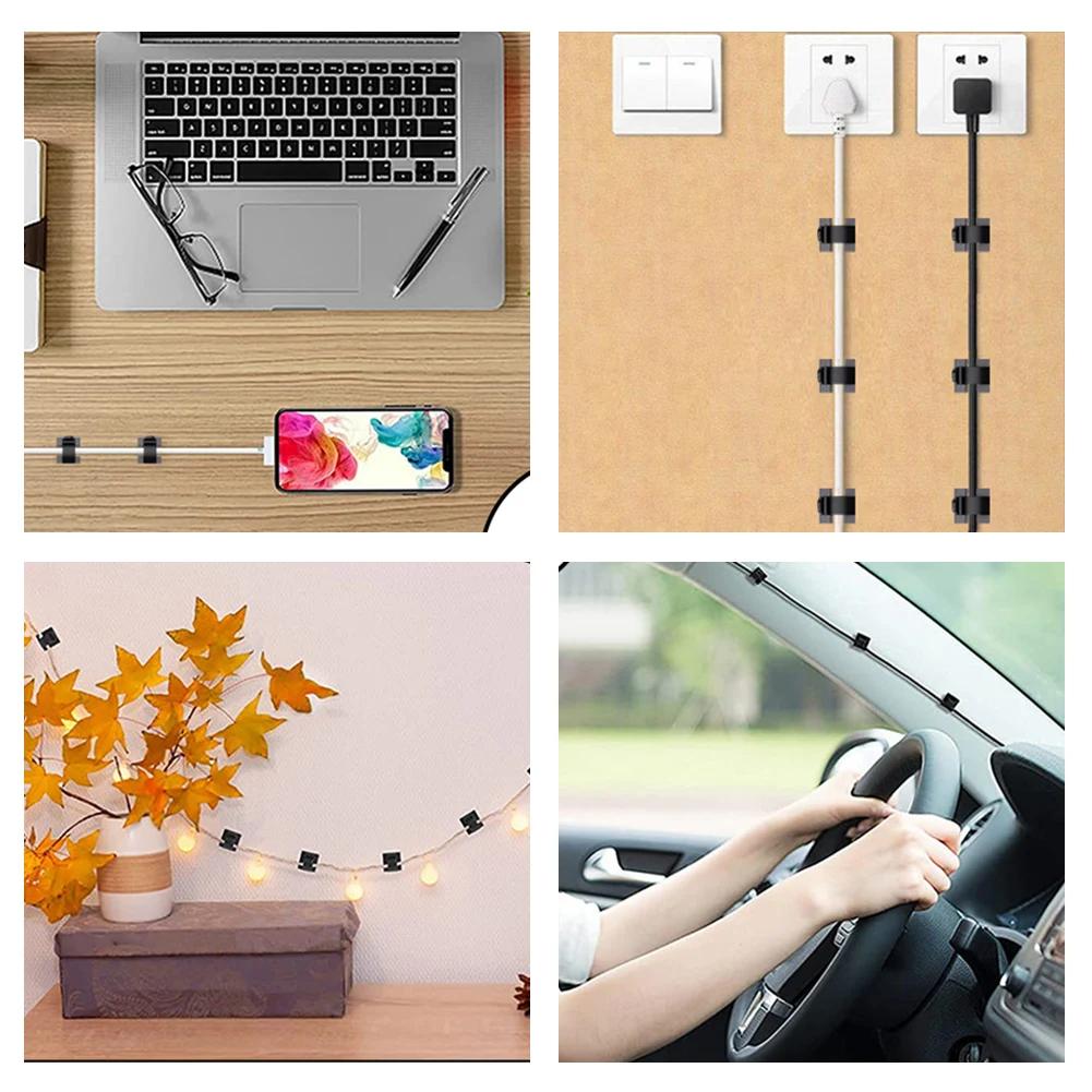 10 шт. зажимов для уличных гирлянд с водонепроницаемыми клейкими полосками, крючки для украшений на открытом воздухе, устойчивые к ультрафиолетовому излучению держатели для веревок