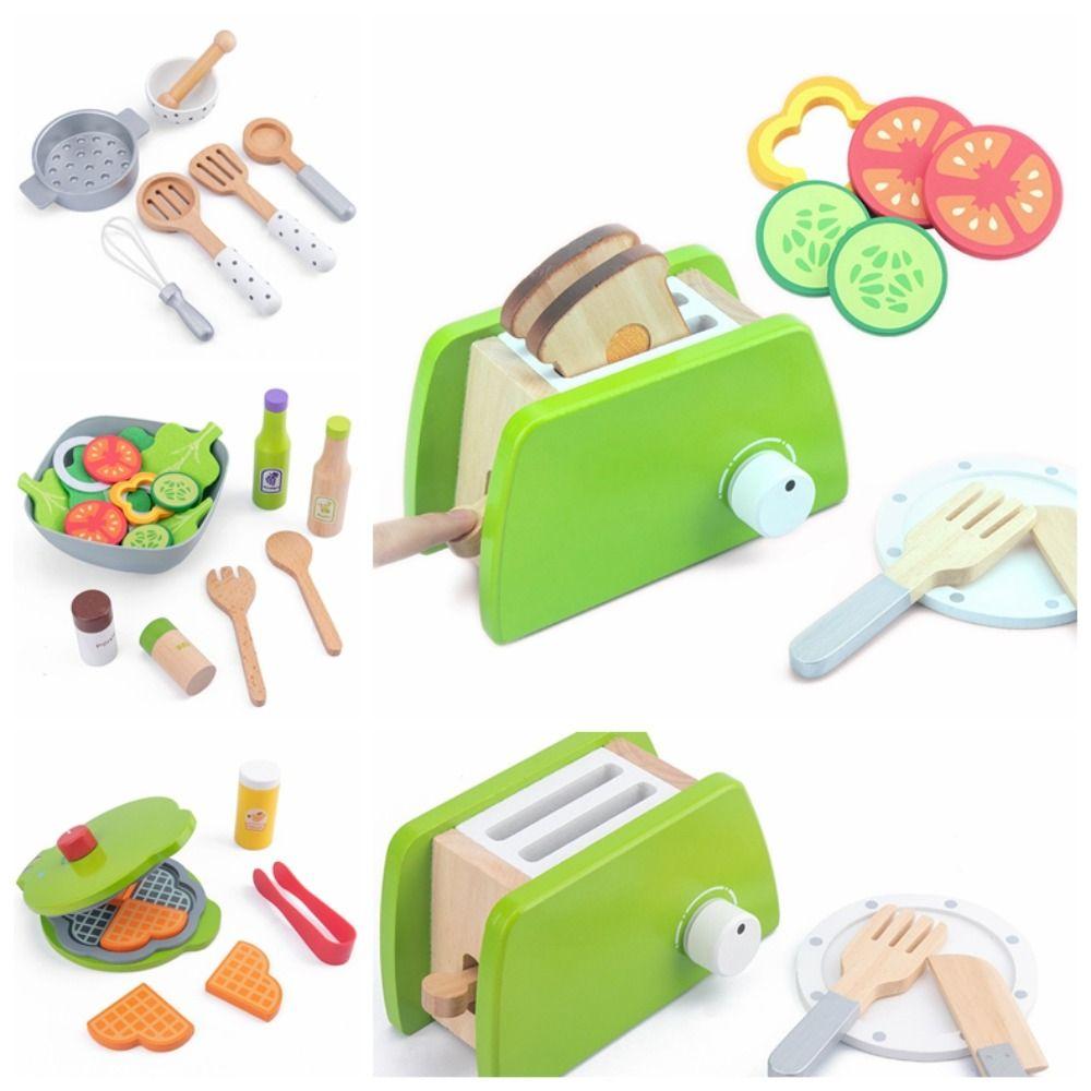 Toaster Kitchen Pretend Play Toaster Machine Cooking Model Set  Children Toys