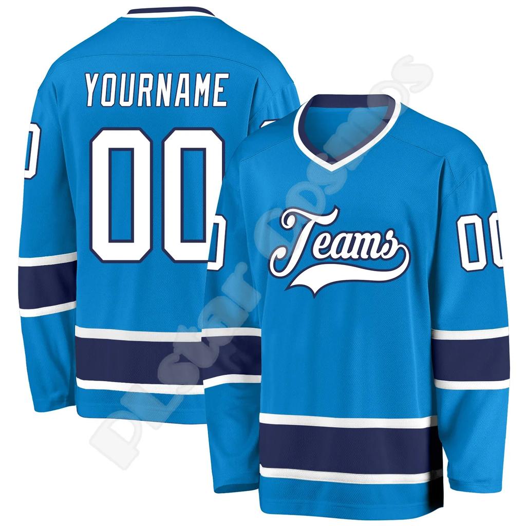 NewFashion Hockey Jersey Custom Name Team Logo Number Colorful Pullover Long Sleeves 3DPrint Harajuku Casual Funny Sweatshirts S
