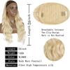 MERISIHAIR Волнистый длинный хвостик для наращивания, синтетические хвостики на шнурке, наращивание волос на клипсе для женщин, черный, светлый хвост