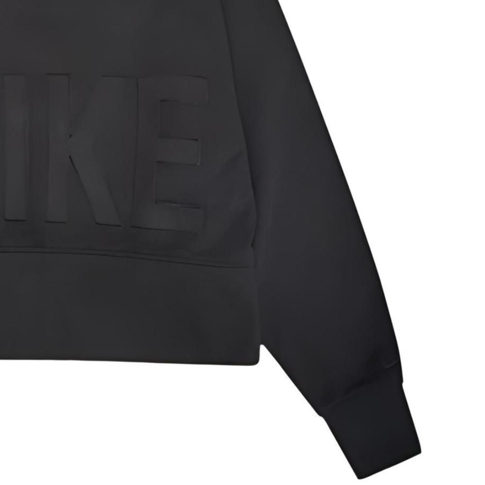 Nike Versa Solid Color Crew Neck Casual Long Sleeve Sweatshirt Women Sweatshirt Black CD8794-010