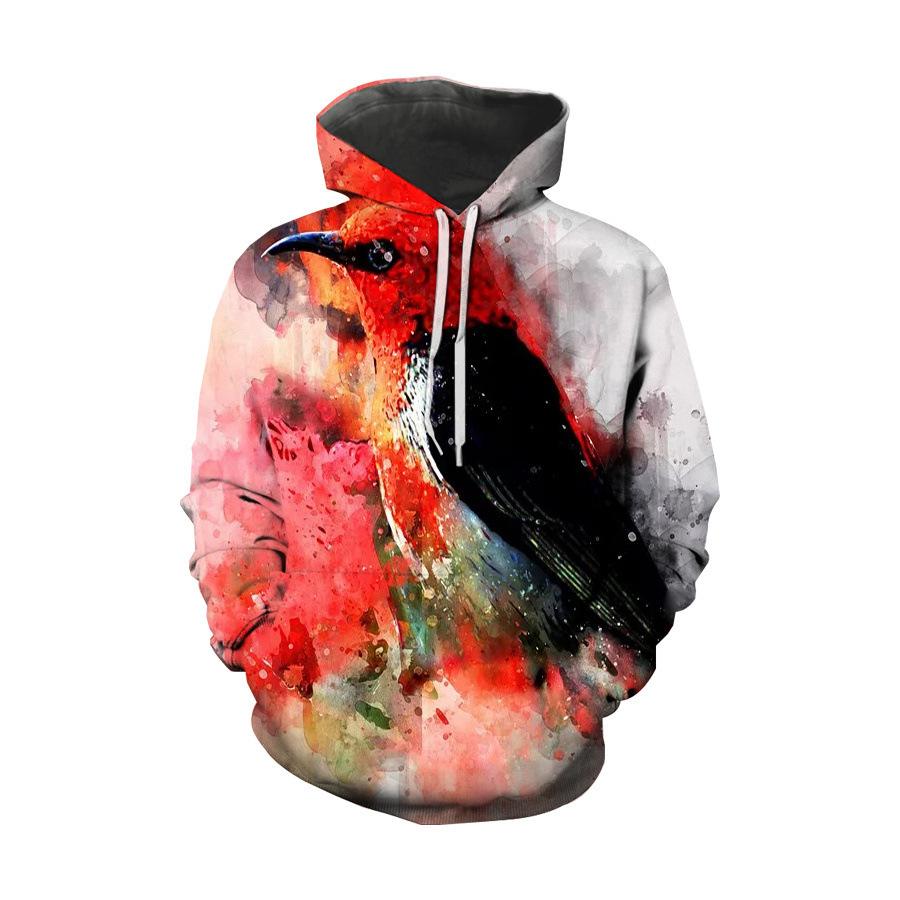 Осенние толстовки с принтом попугая с 3D-принтом для мужчин и женщин, модные толстовки с капюшоном большого размера, пуловеры, толстовки с капюшоном, спортивные костюмы, пальто, детская одежда