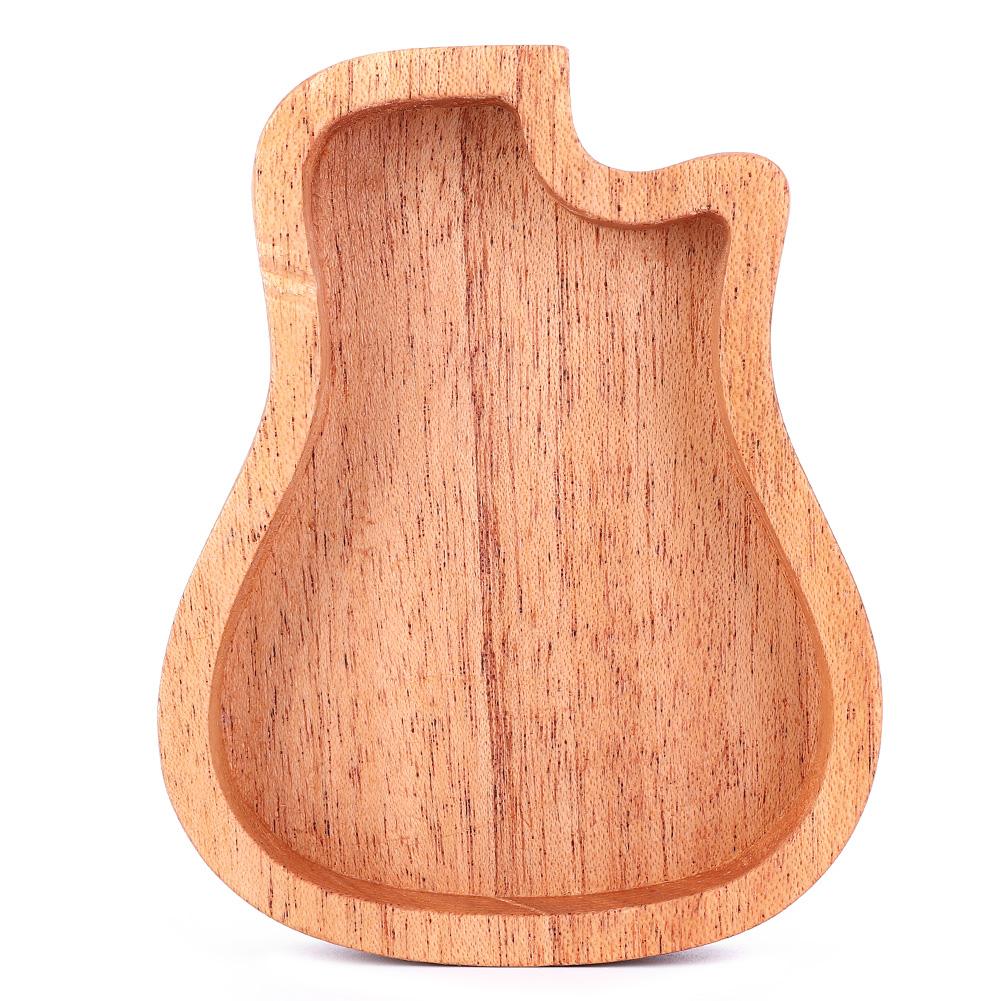 Деревянная коробка для медиаторов из красного дерева в форме гитары, чехол для медиаторов, аксессуары для музыкальных инструментов