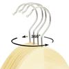 YAMLGHT Wooden Hangers, Natural Wood Grain Maple Wood for Suits, Shirts, Jackets, and Coats, Slim Design with Non-Slip Grooves, Anti-Deformation Trous