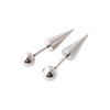 Trendy Titanium Steel Spike Earrings: Punk Gothic Irregular Stud for Men and Women.