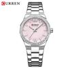 Женские модные кварцевые часы Curren Karrien 9103 с стальным браслетом