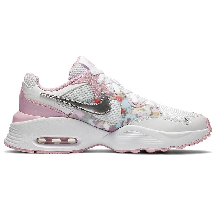 Nike Air Max Fusion Синтетическая кожа Ретро Сетка Низкий верх Детские кроссовки для бега Детские кроссовки для бега Розовый Белый CN8568-100