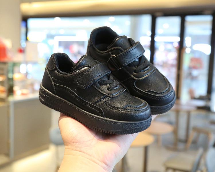 2025 Весна и Осень Детские Белые Кожаные Спортивные Кроссовки - Мягкая Подошва Для Мальчиков И Девочек