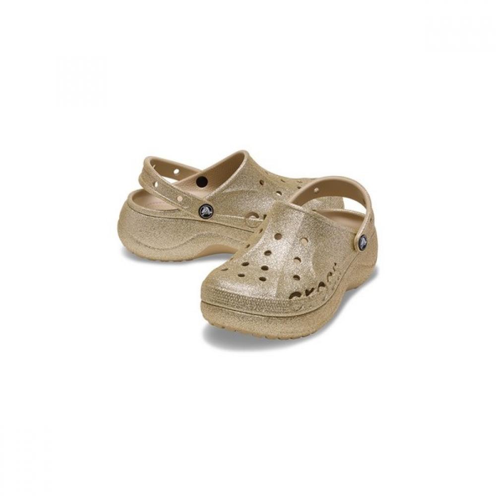 Crocs CrocS Official Women S Baya Platform Glitter Clog Chai 25Swcl208459 