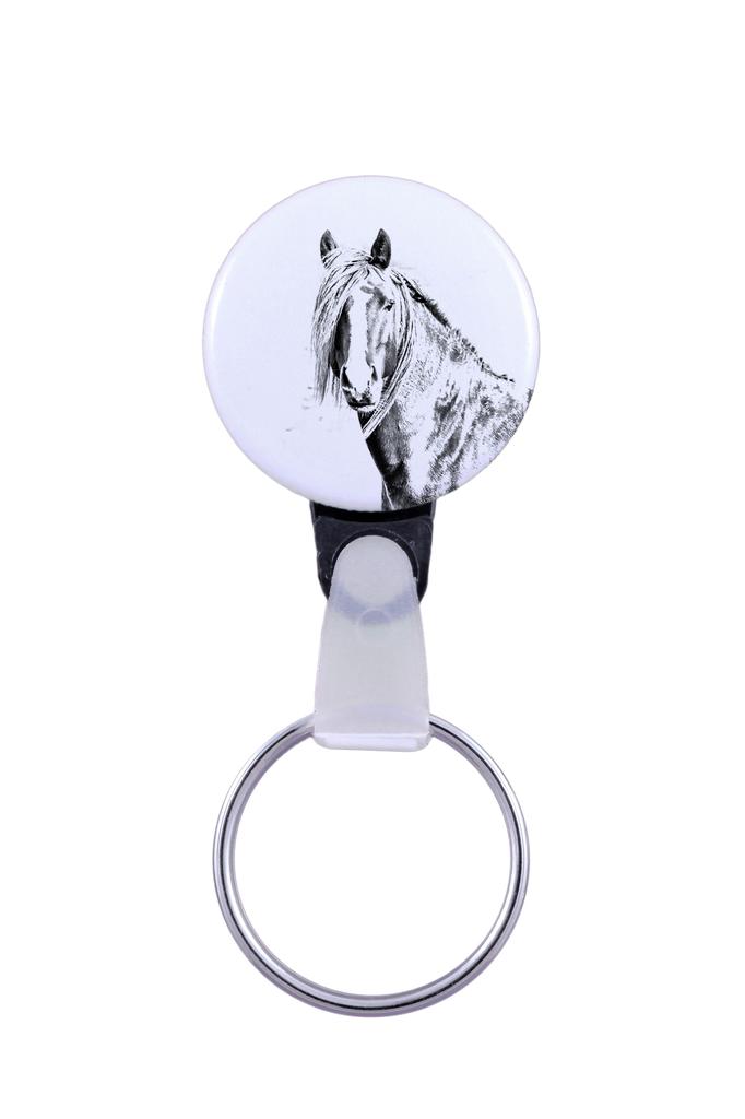 Canadian Horse - Unique Keychain with a Horse Picture, Handmade Product, Light and Handy Pendant from Art-Dog Brand