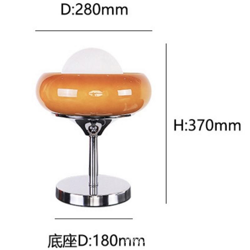 Modern Minimalist Bedroom Bedside Glass Lamp Luo Nordic Color Egg Tart Decorative Showroom Art Table