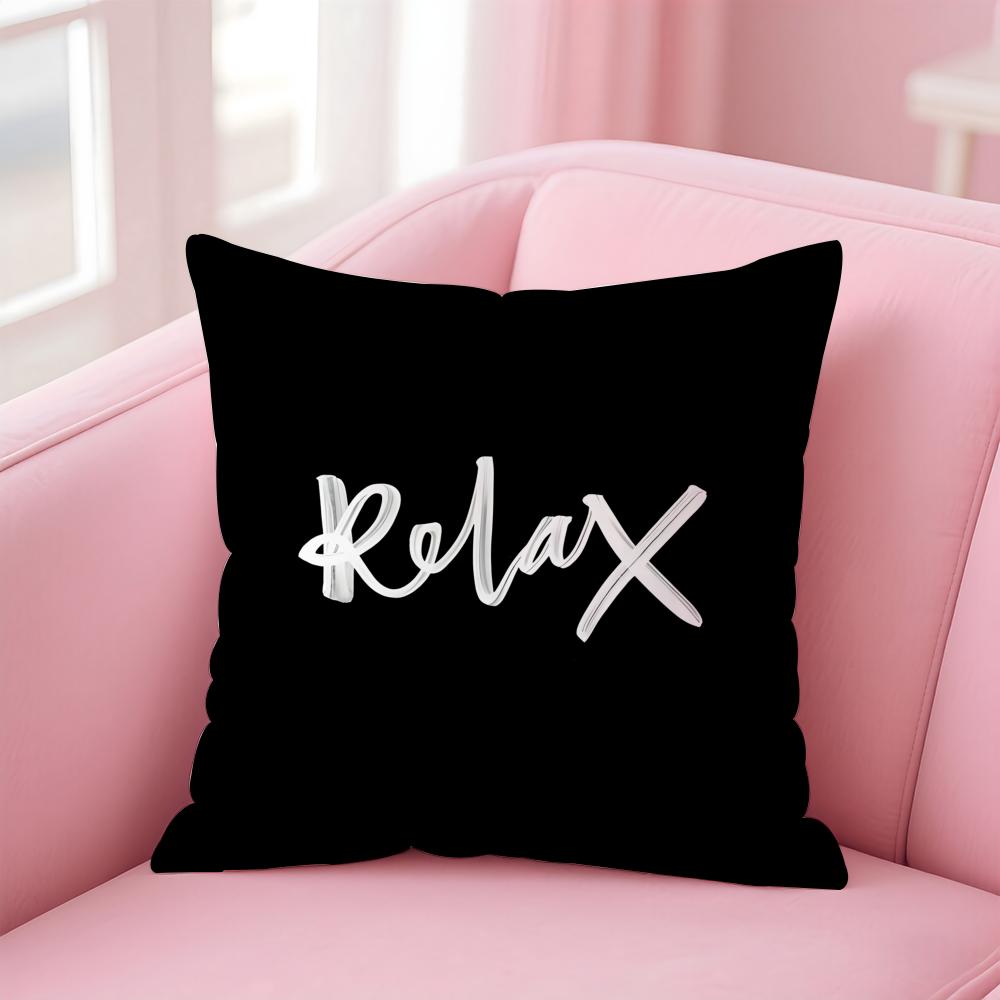 RRelax Funy Abstract Art Cushion Cover Linen Pillowcase Cover Soft Decor for Sofa Home Room