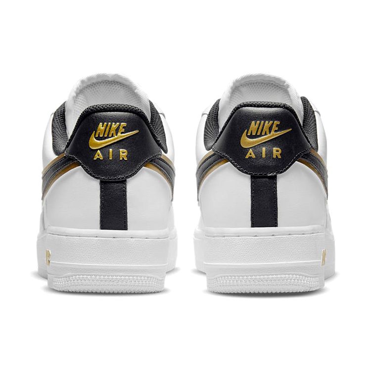 Nike Air Force 1 07 LV8 Metallic Swoosh Pack — белые мужские кроссовки с металлическим золотом, черные DA8481-100