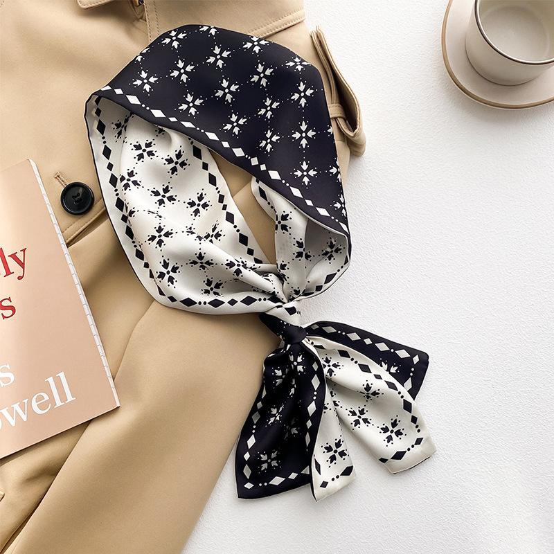 Узкий шейный платок, длинные волосы, ленты, шарфы, женские модные повязки на голову, шейные шарфы 13x110 см