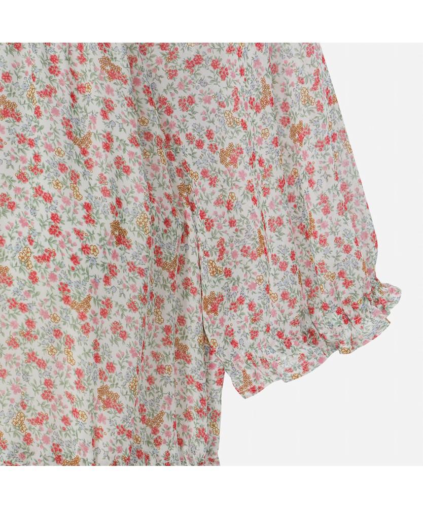 THURSDAY ISLAND Flower Puff Sleeve Long Dress_T264Mop257W