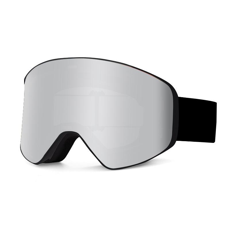 Ski glasses Magnetic snow goggles Women's anti-fog double-layer cylindrical mountaineering ski goggles