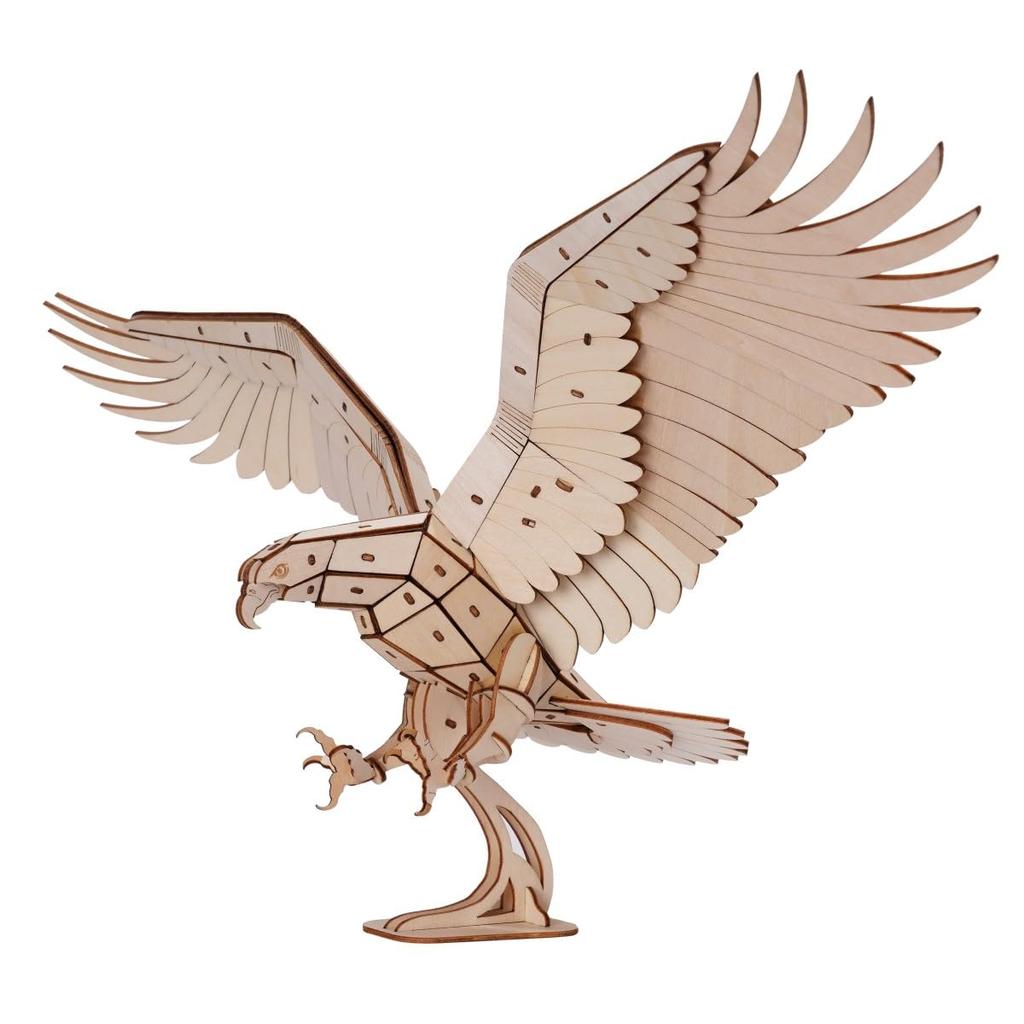 Tsukurundesu 3D Wooden Puzzle (Endangered Species Series Golden Eagle) with Japanese Instructions