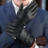 Men's Gloves Black Winter Mittens Keep Warm Touch Screen Windproof Driving Guantes Male Autumn Winter PU Leather Gloves Business