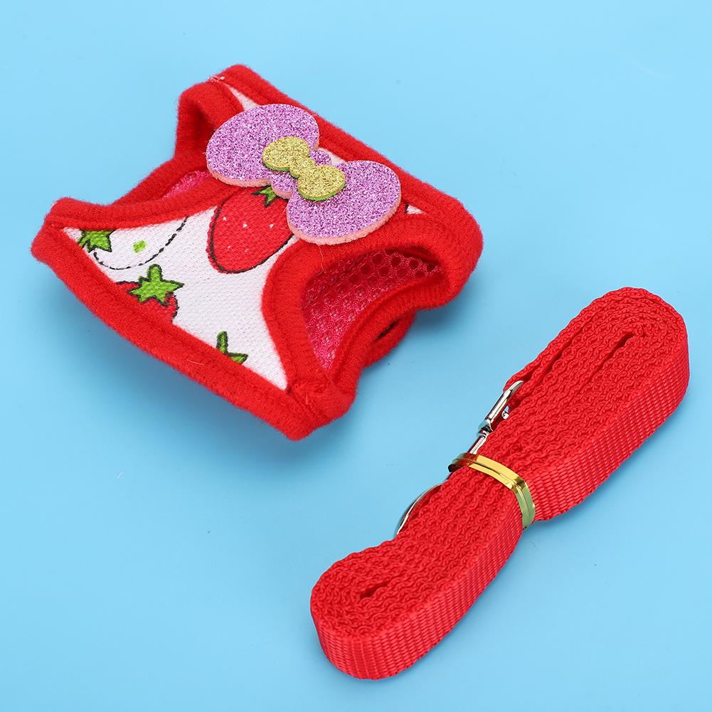 Набор шлейки и поводка для маленьких домашних животных, удобный нагрудный ремень, тяговый жилет для кролика, хомяка, морской свинки