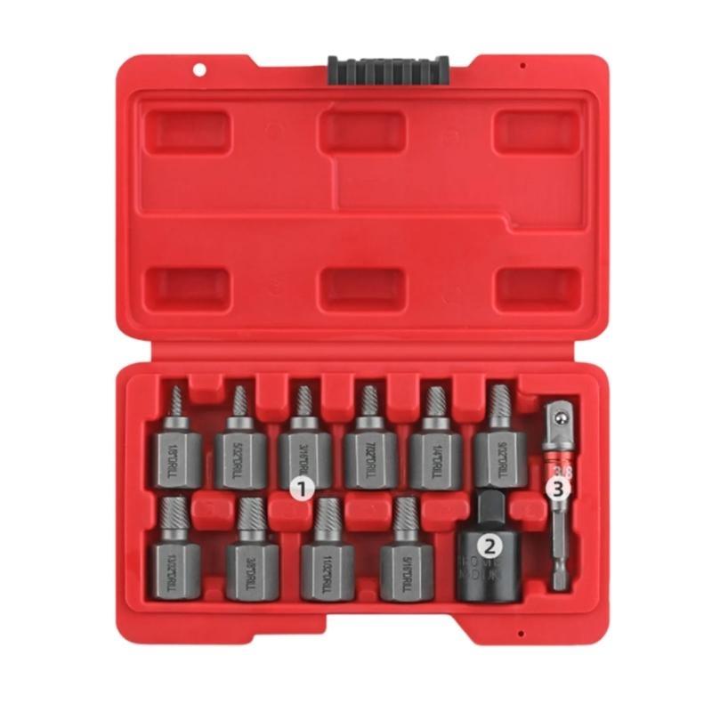 Multiple Spline Screw Extractor Set Easy Out Tool For Broken Stripped Bolts top sale