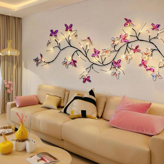 LED Rattan Lamp Energy-saving USB Powered Easy To Install Butterfly String Light Romantic Interior Lighting Indoor/Outdoor Decor