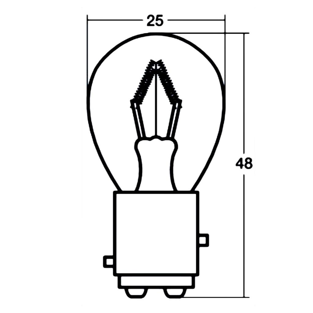 STANLEY Electric Double Pack of A4889 (STANLEY) Bulb/Earthquake-Resistant 24V25/10W, 10,