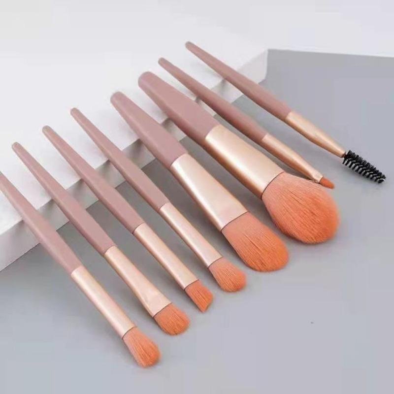 8pcs Mini Travel Makeup Brush Set Portable Multi Colors Choice Concealer Brush with Soft Touch Feeling Cosmetics Eye Shadow Tool